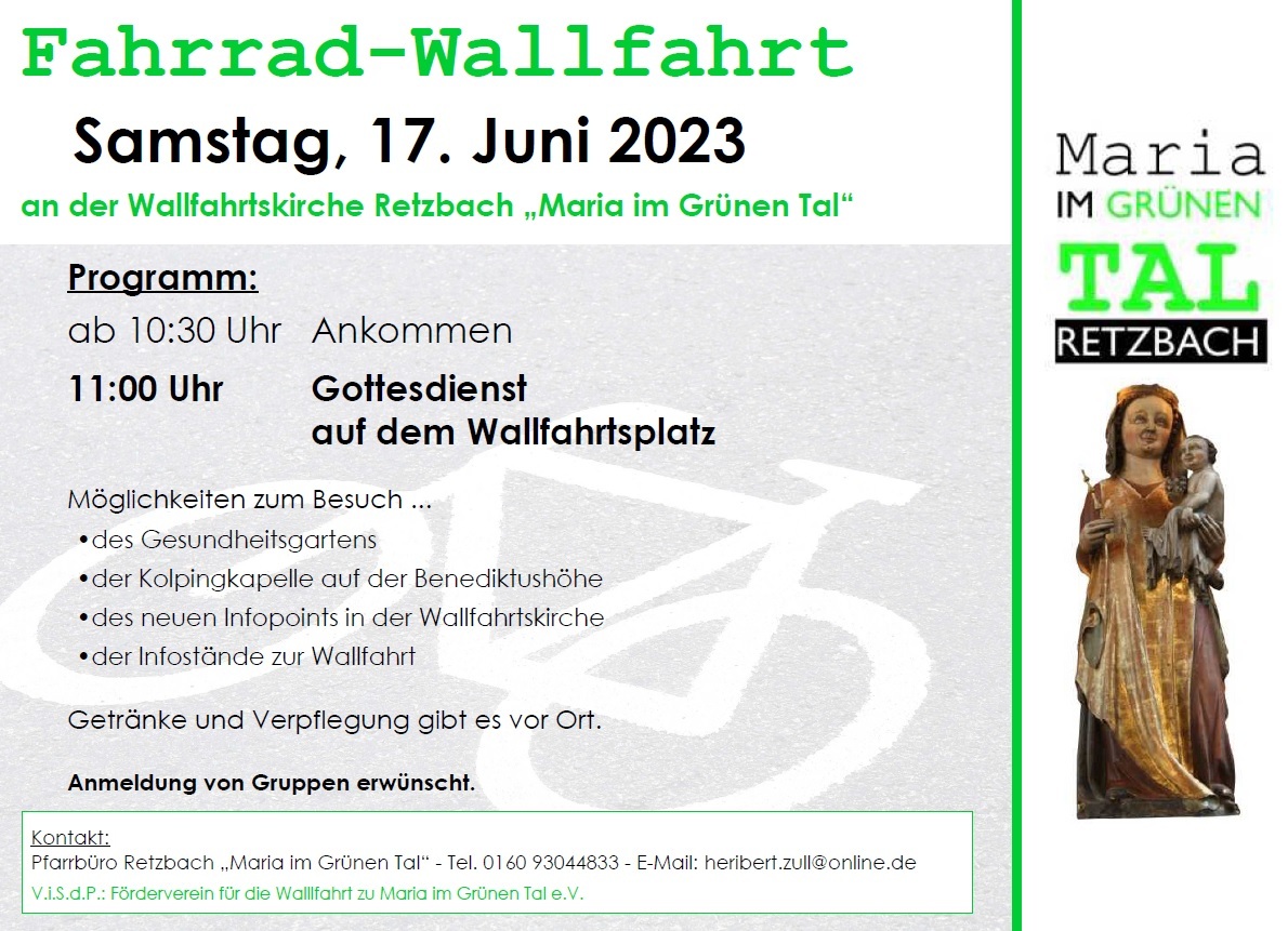 Plakat Radwallfahrt 2023